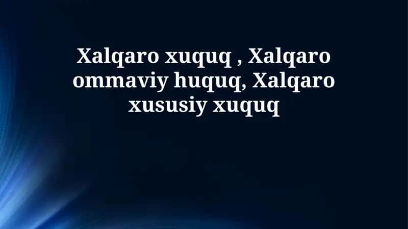 Xalqaro huquq 1
