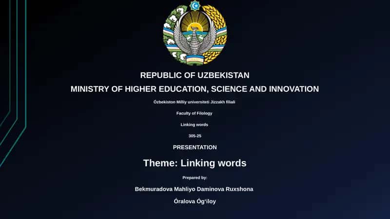 Linking words 1