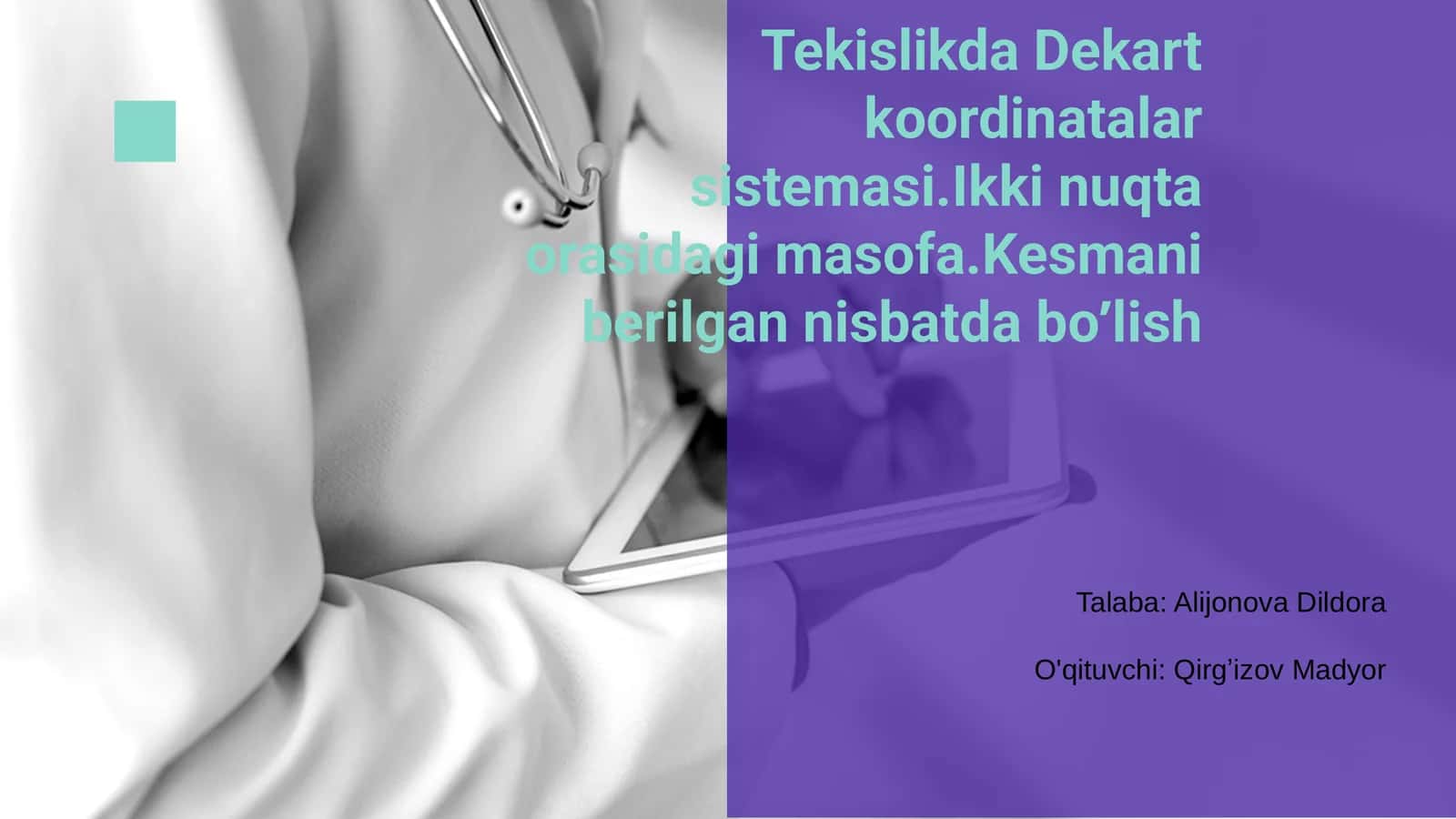 Dekart koordinatalar sistemasi 1