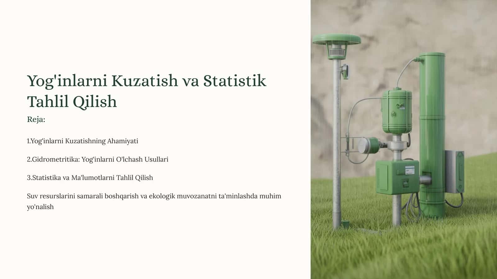 Yog'inlarni Kuzatish va Statistik Tahlil Qilish 1