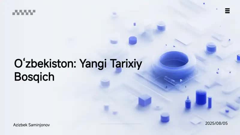 Oʻzbekistonning eng yangi tarix 1