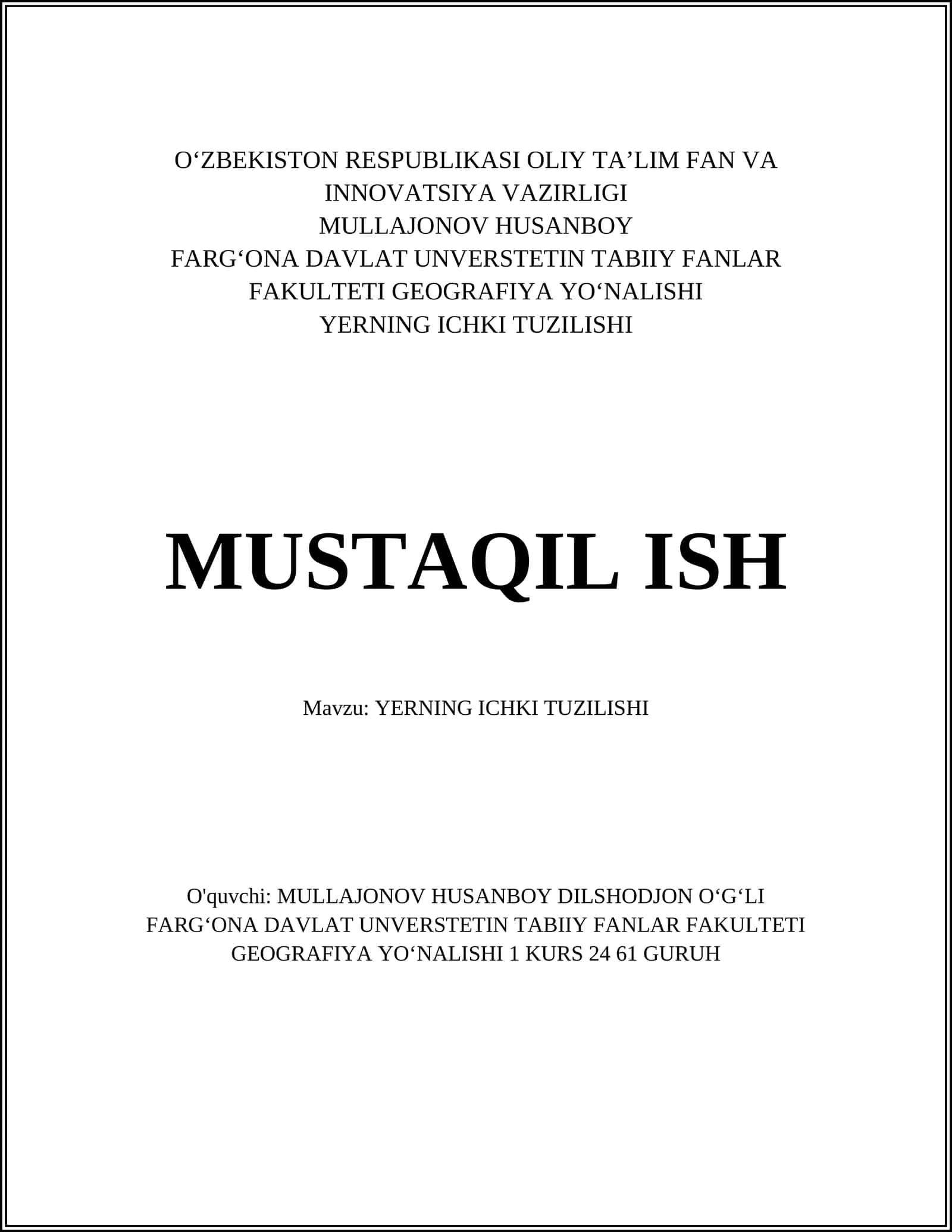 YERNING ICHKI TUZILISHI 1