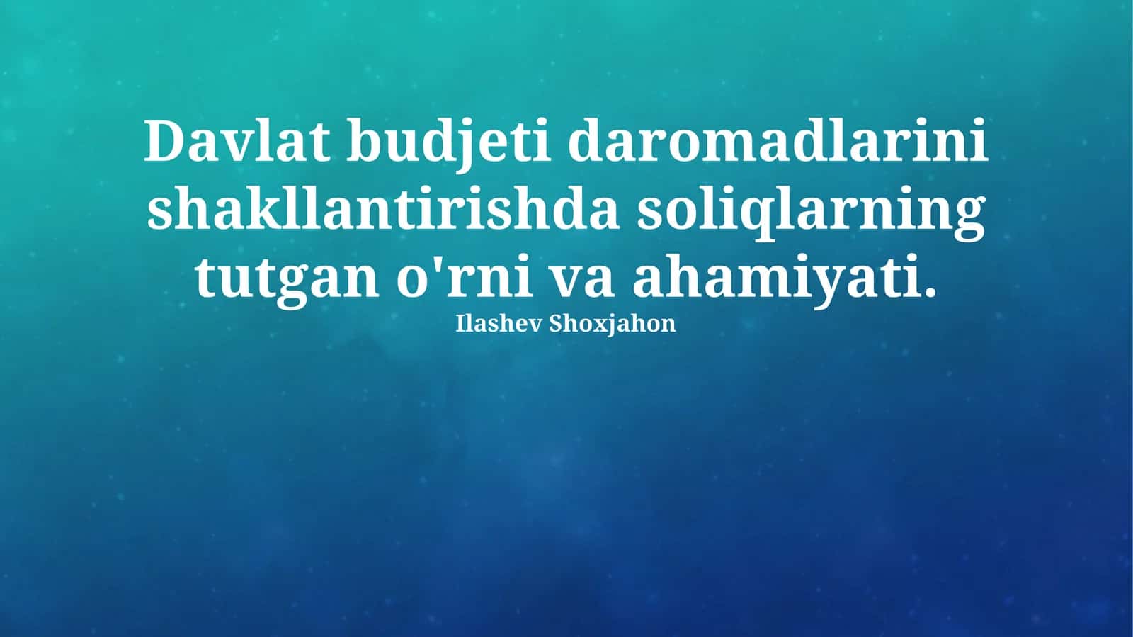 Soliqlarning Mohiyati va Ahamiyati 1