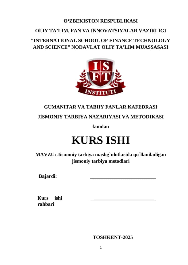 Jismoniy tarbiya metodlari 1