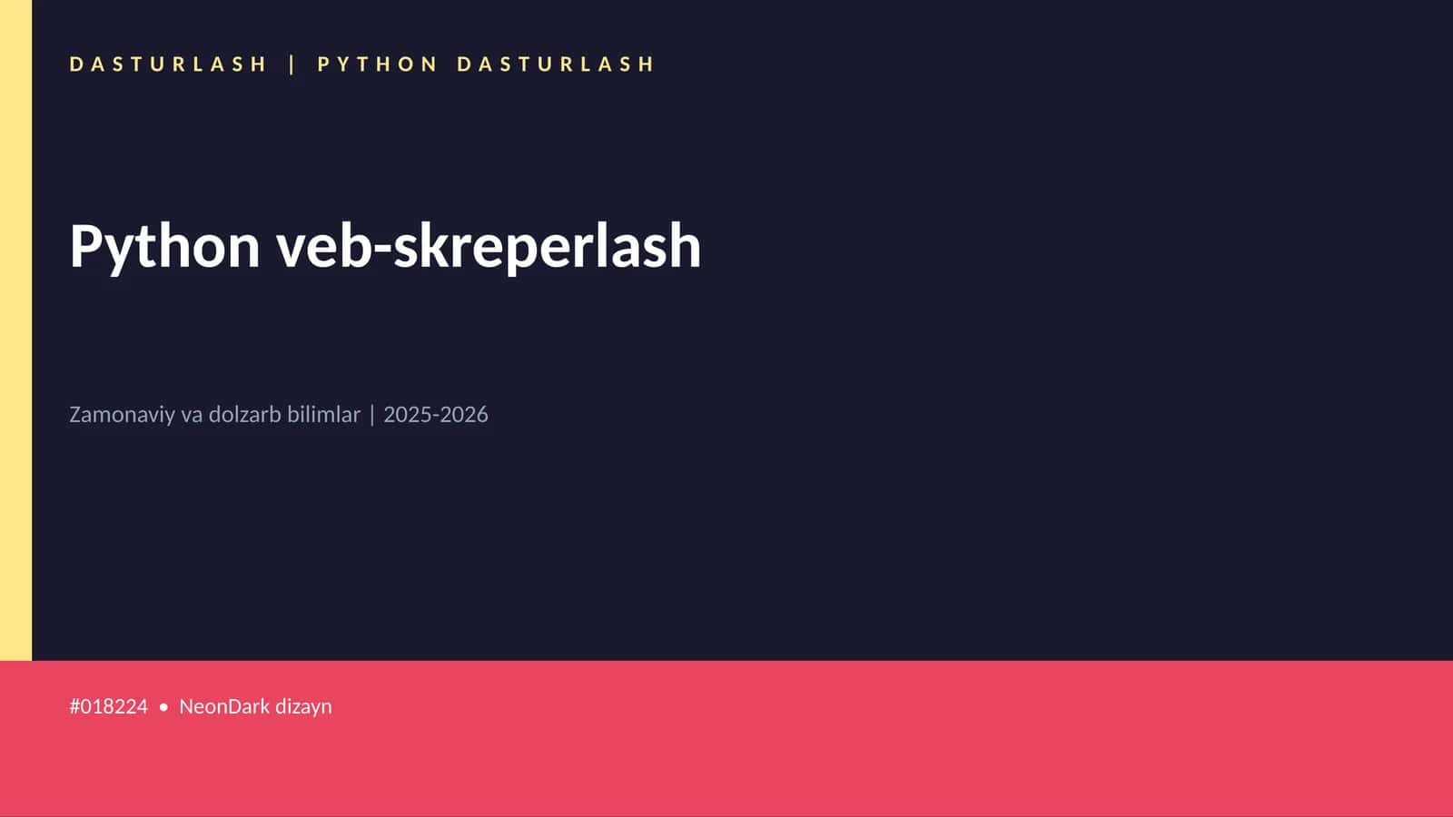 PYTHON DASTURLASH 1