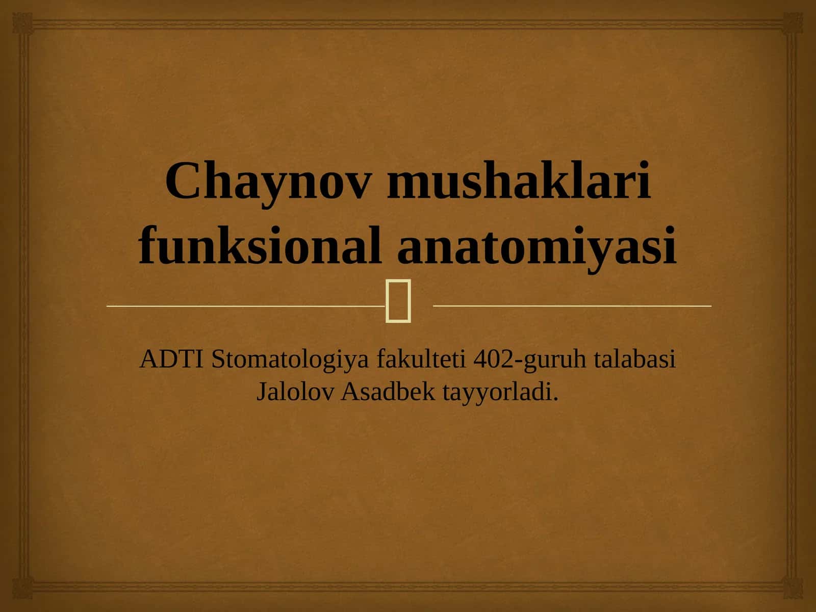 Chaynov mushaklari funksional anatomiyasi 1
