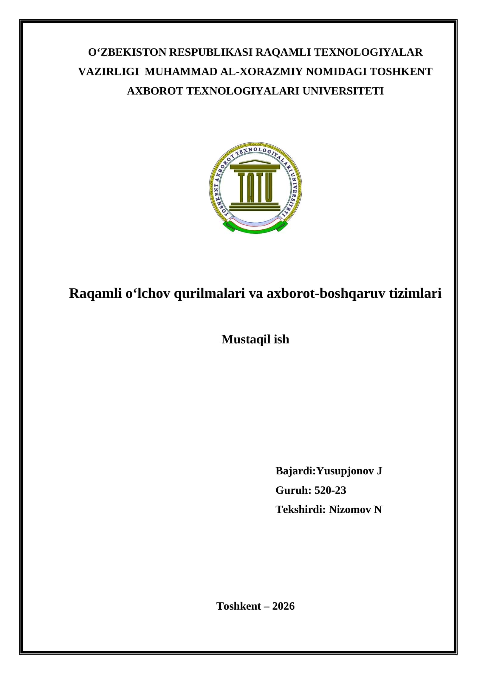 Elektromexanik o‘lchash asboblari haqida umumiy tushuncha 1
