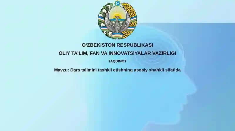 Darstalimini tashkilotishning asosiy shakli