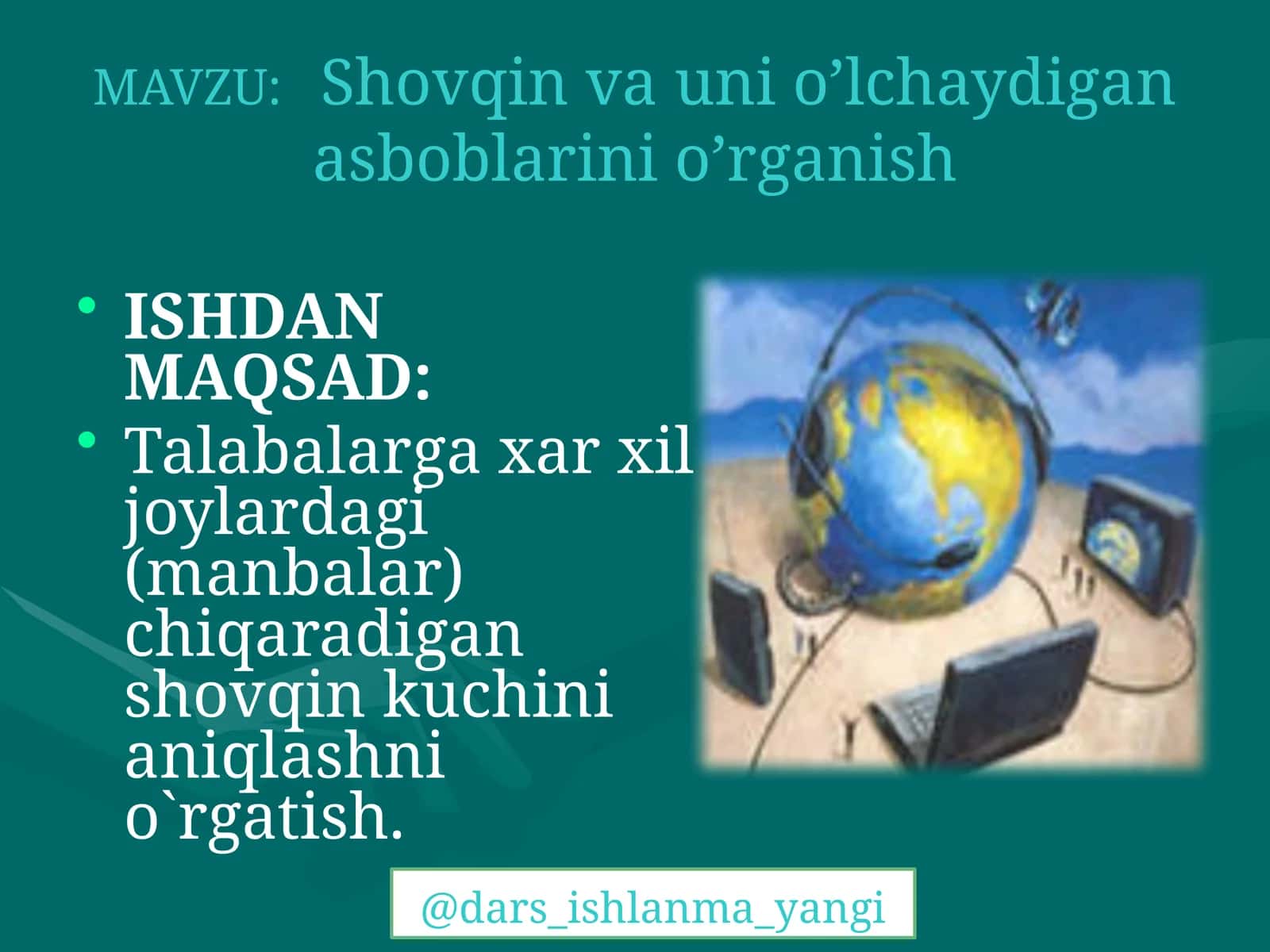 Shovqin kuchini aniqlash 1
