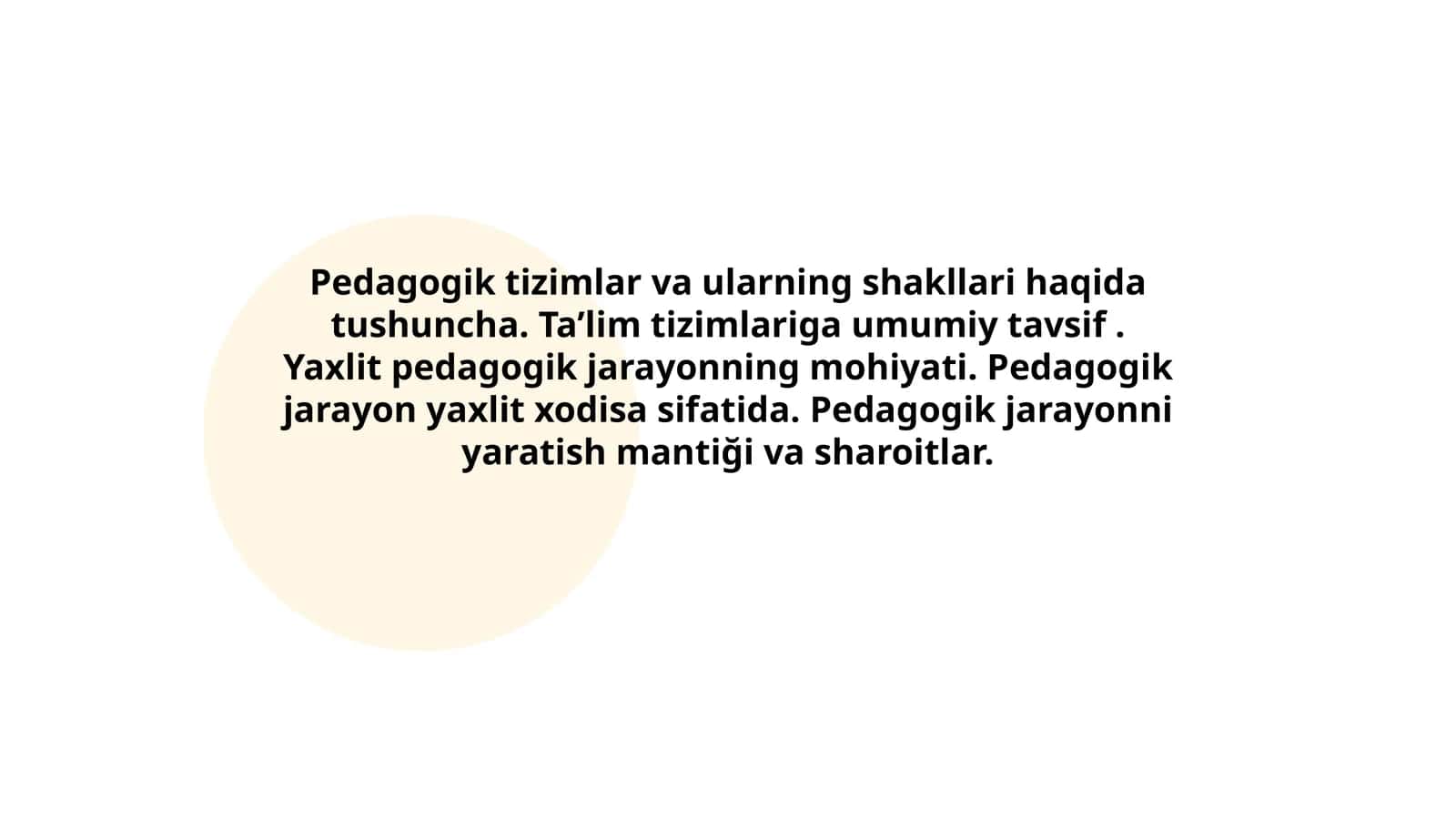Pedagogik Tizimlar va Jarayonlar 1