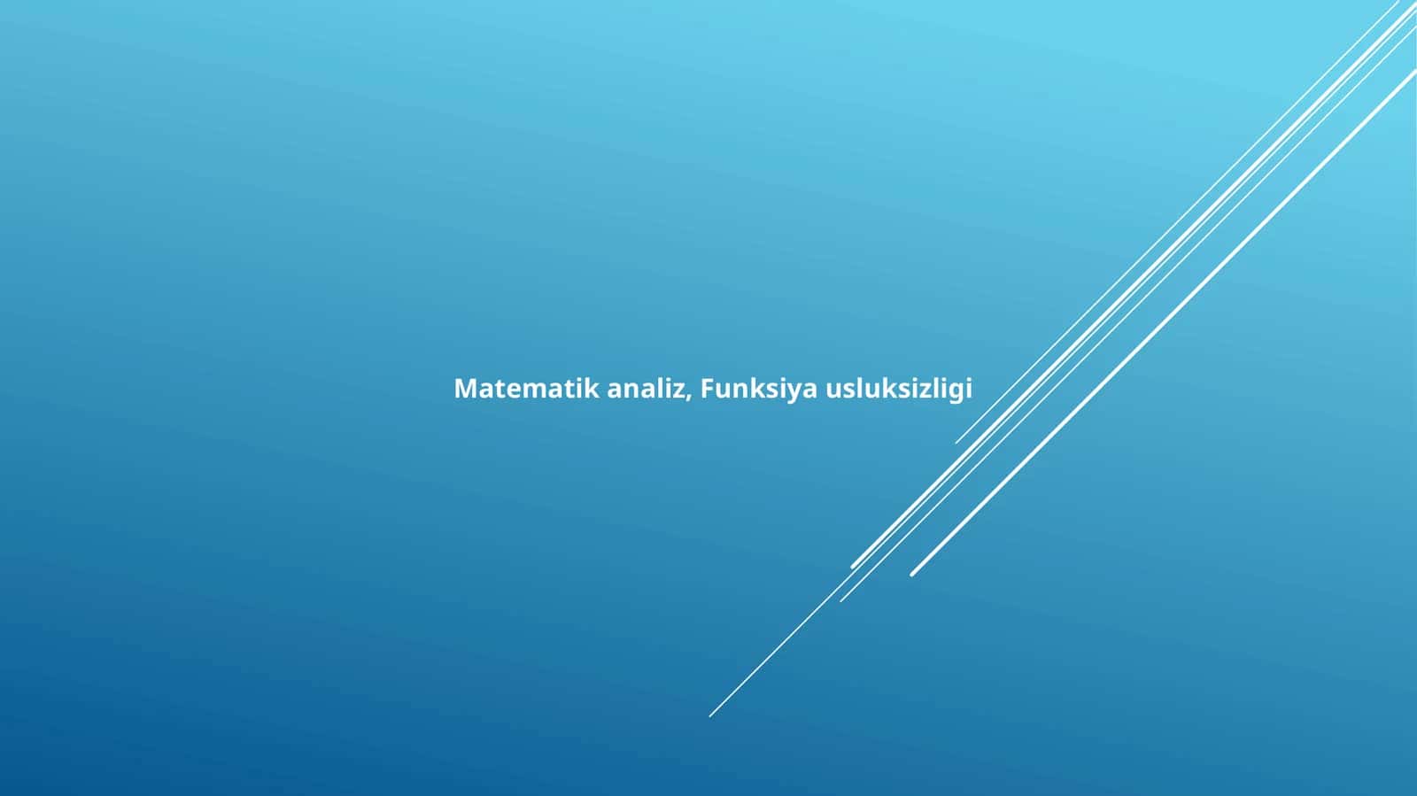 Funksiyaning uzluksizlik moduli 1