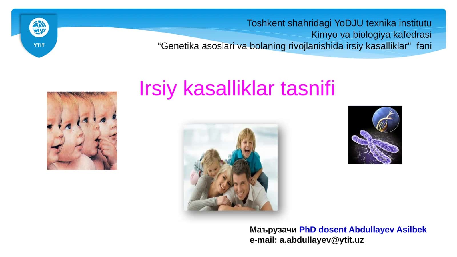 Irsiy kasalliklar tasnifi 1