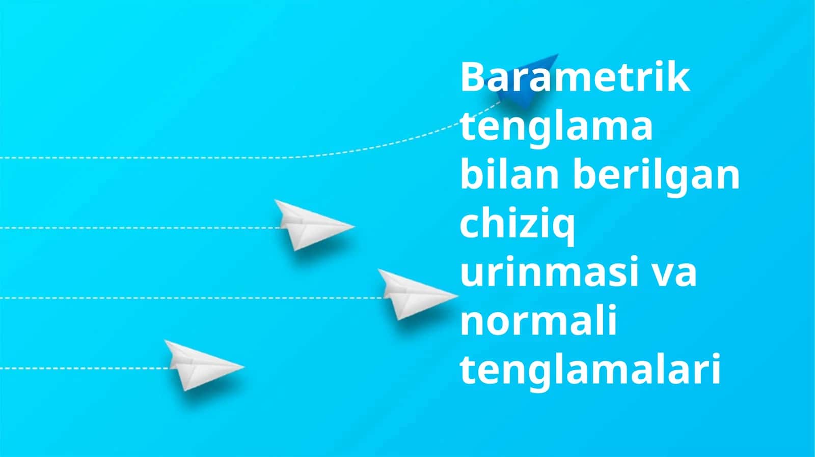Barametriktenglamabilanberilganchiziqurinmasivanormalitenglamalari 1