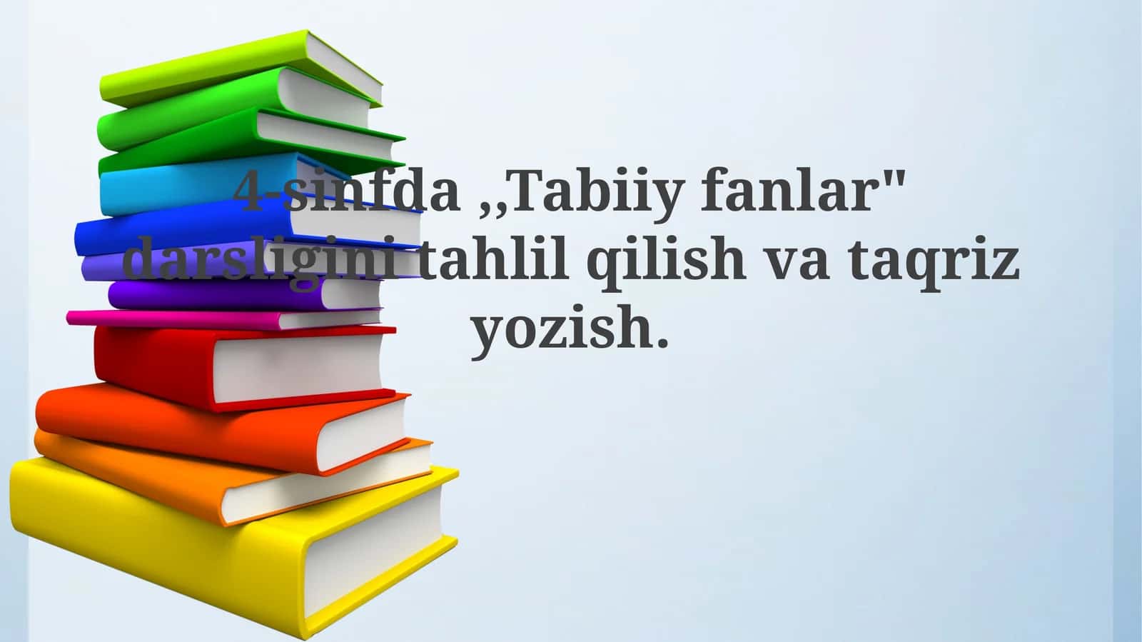 Tabiiyfanlar"darsligi 1