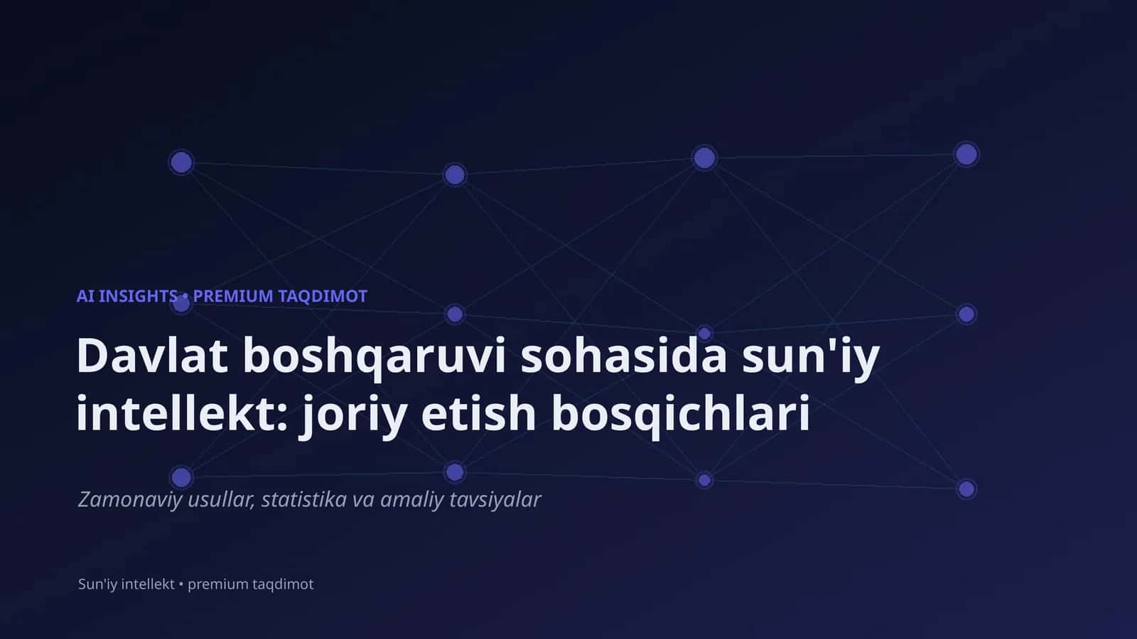 Sun'iy intellekt: joriy etish bosqichlari 1