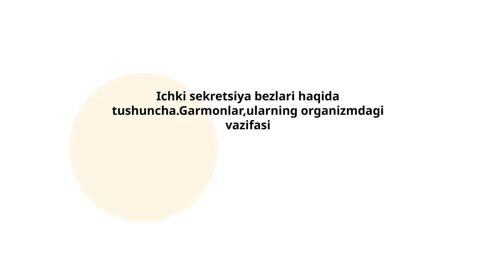 Ichki sekretsiya bezlari haqida tushuncha 1