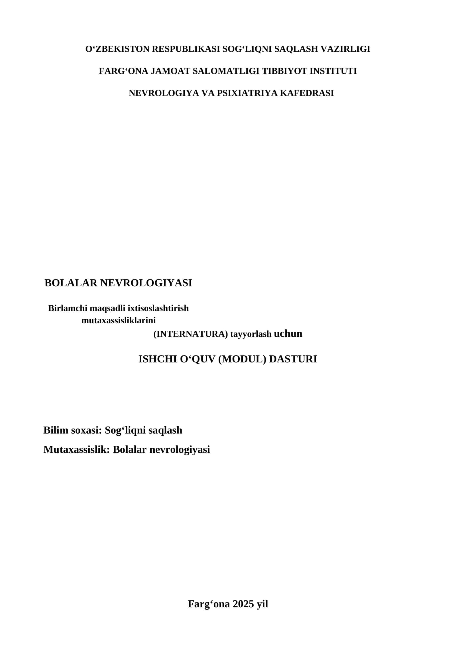 BOLALAR NEVROLOGIYASI 1