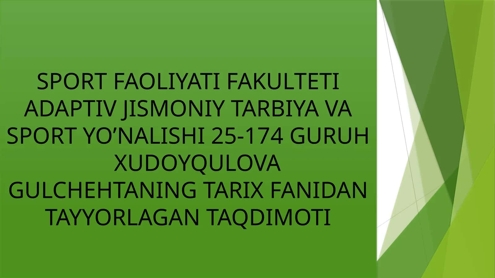 GURUH XUDOYQULOVA GULCHEHTANING TARIXI 1