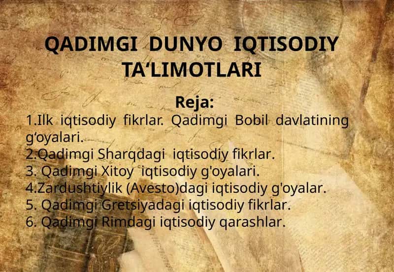 QADIMGIDUNYOIQTISODIYTA‘LIMOTLARI 1