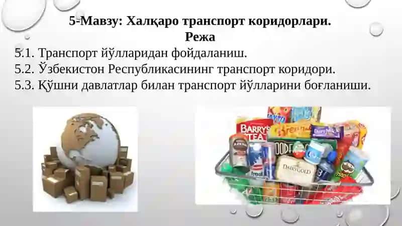 Транспорт йўлларидан фойдаланиш