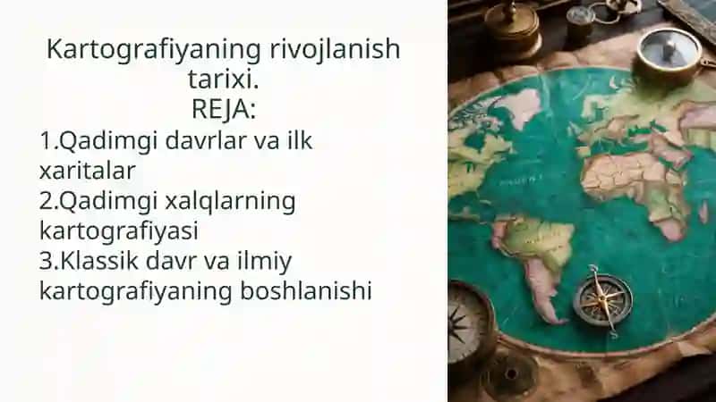 Kartografiyaning rivojlanish tarixi