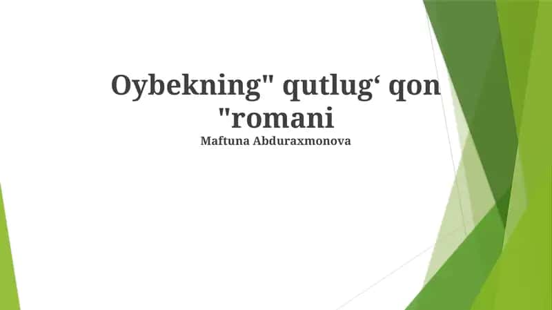 "Qutlug’ Qon" romani 1