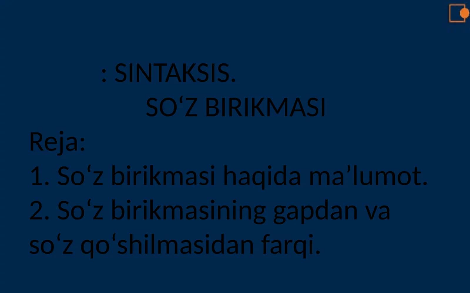 SO‘Z BIRIKMASI 1