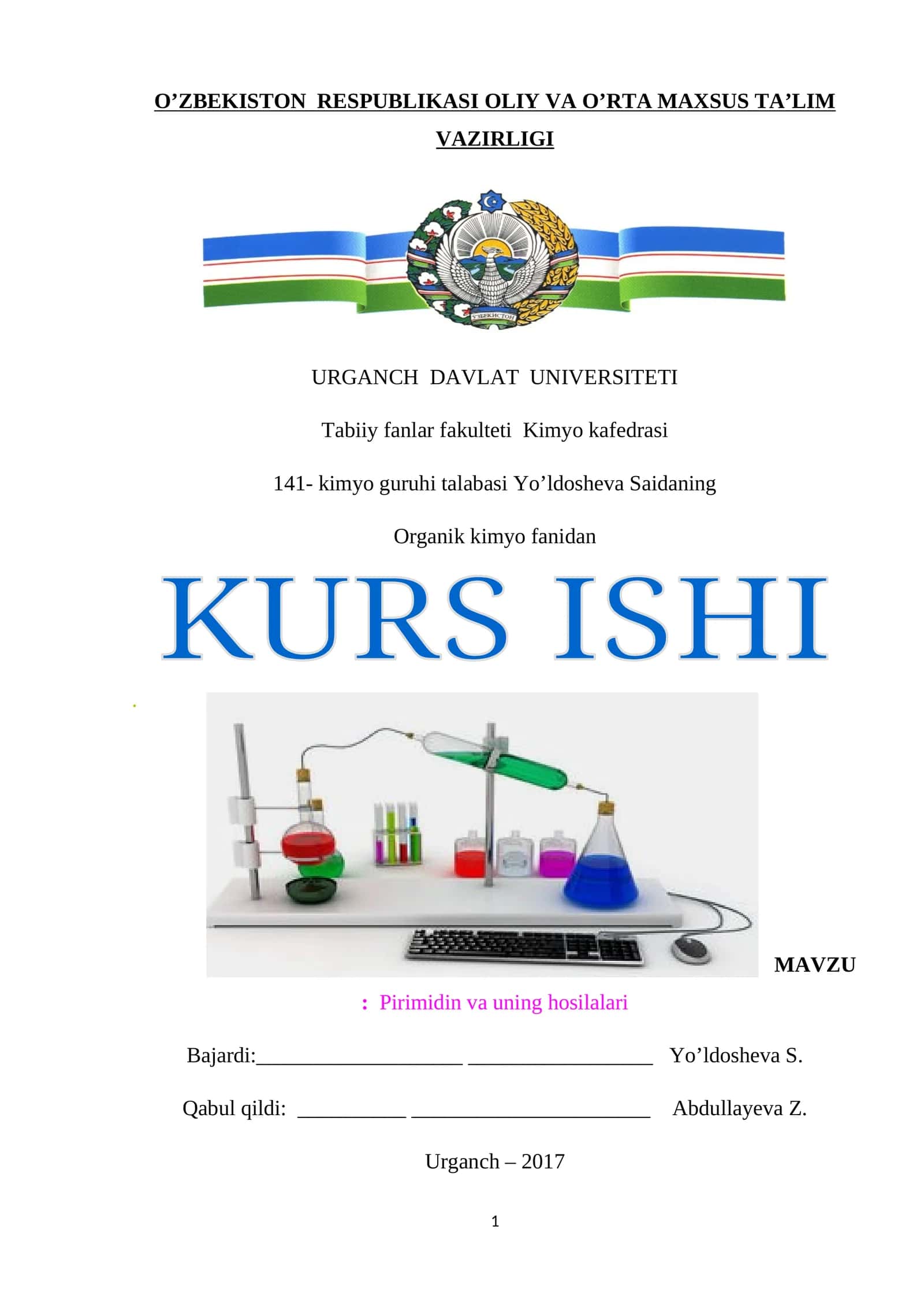 Pirimidin va uning xosilalari 1