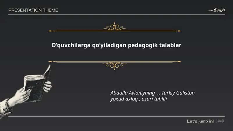 Oʻquvchilarga qoʻyiladigan pedagogik talablar 1