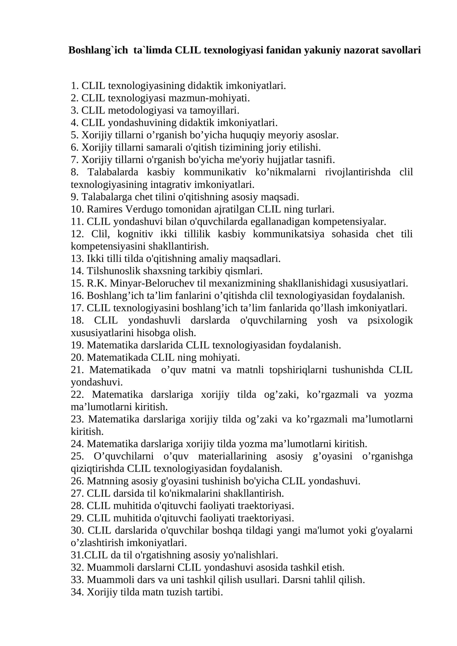 CLIL texnologiyasi 1
