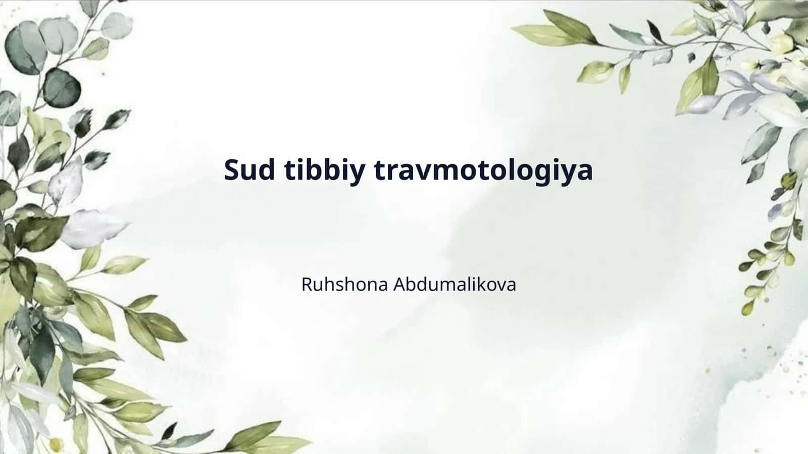 Sud tibbiy travmotologiya 1