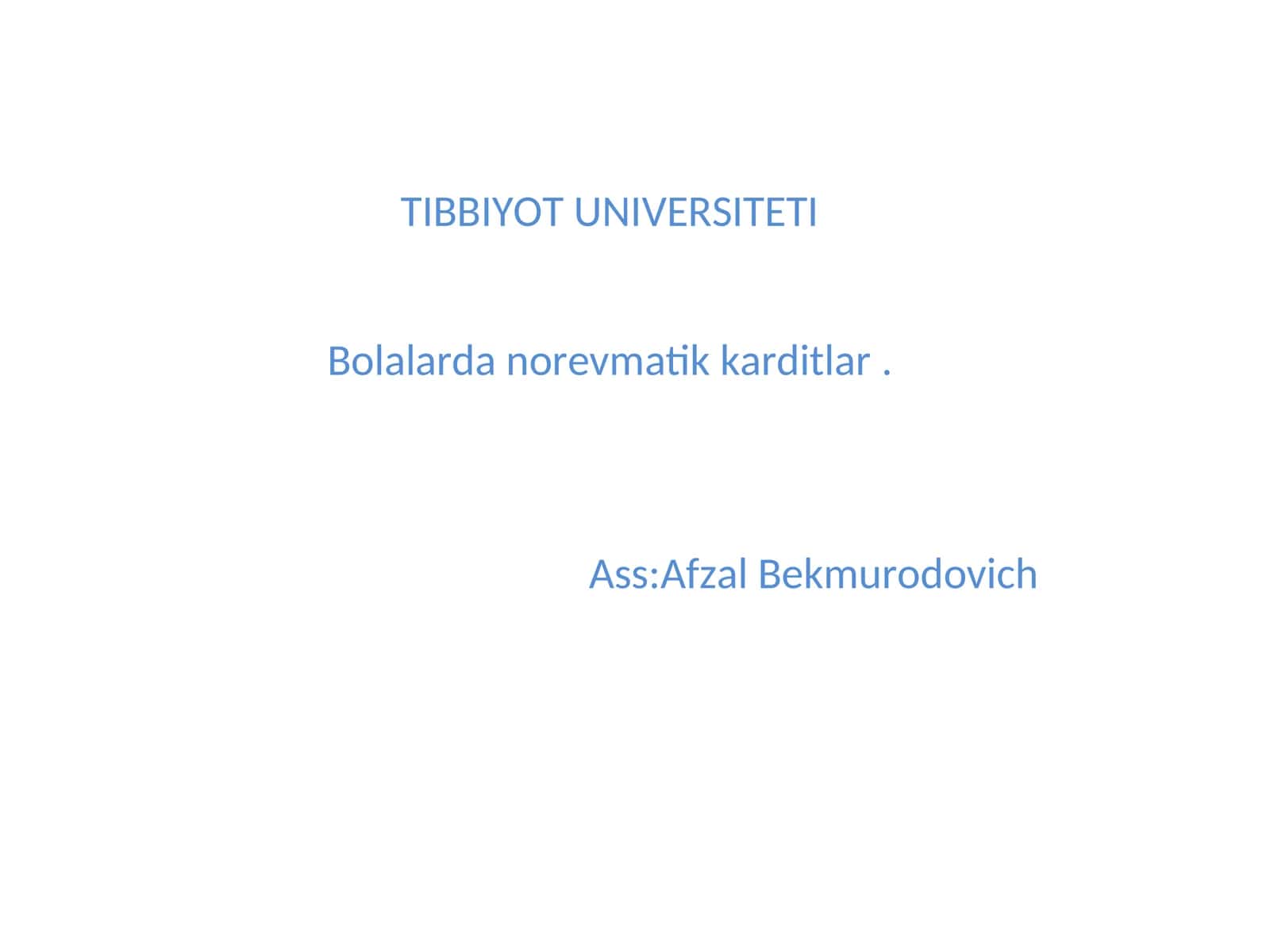 Bolalarda norevmatik karditlar 1