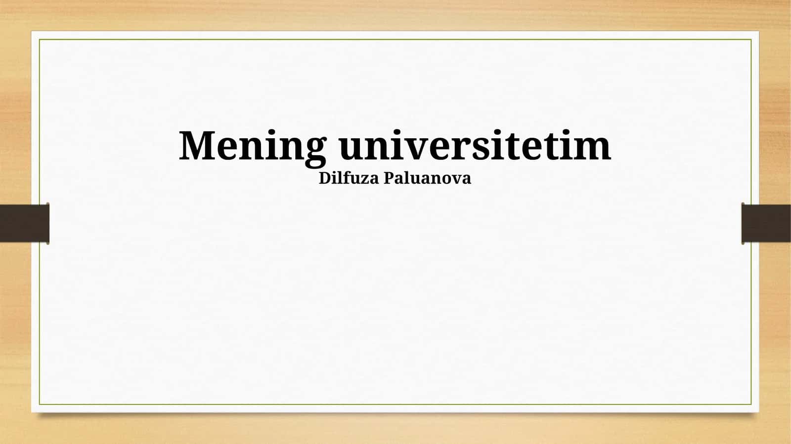 Mening universitetim 1