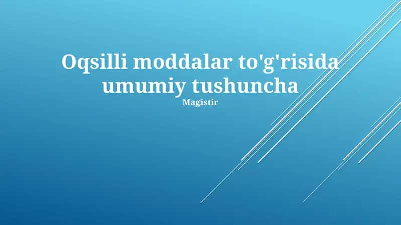 Oqsilli moddalar to'g'risida umumiy tushuncha 1