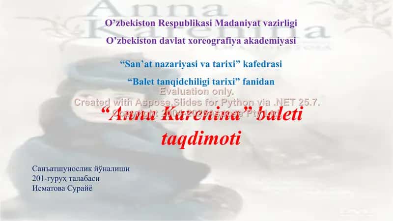 "Anna Karenina" baleti 1