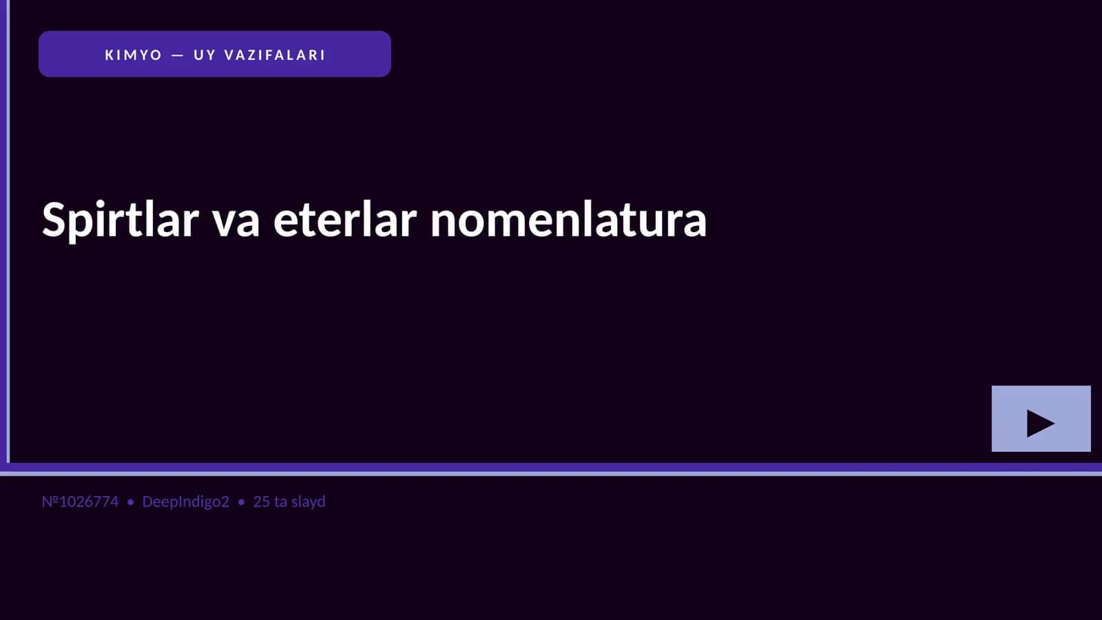 Spirtlar va eterlar nomenlatura 1