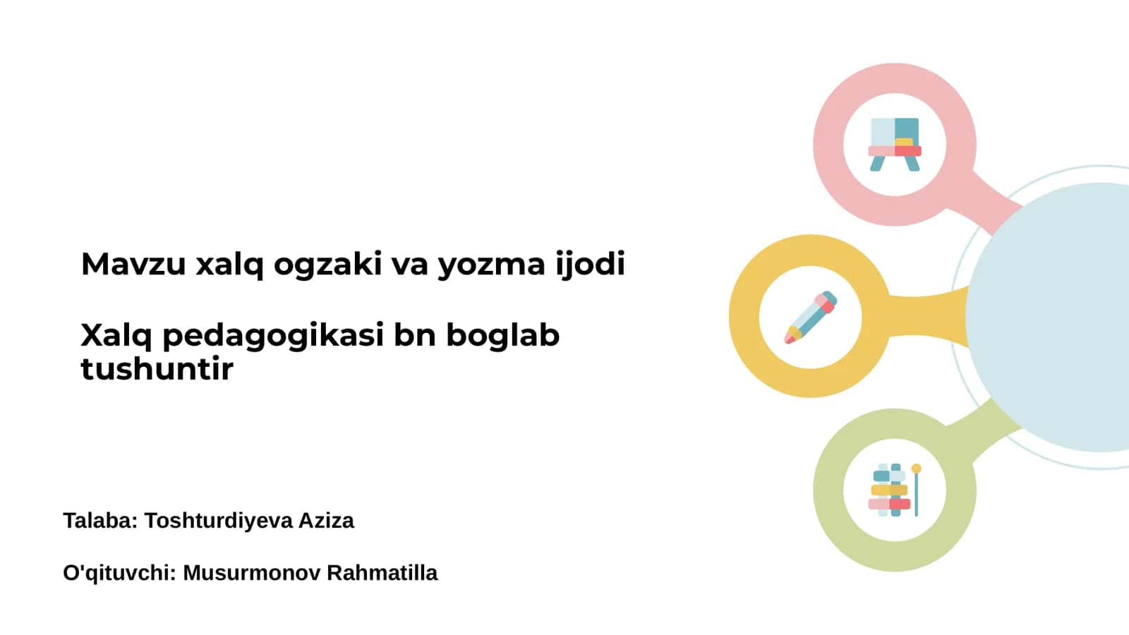 Xalq ogʻzaki ijodi: taʼrif va turlari 1