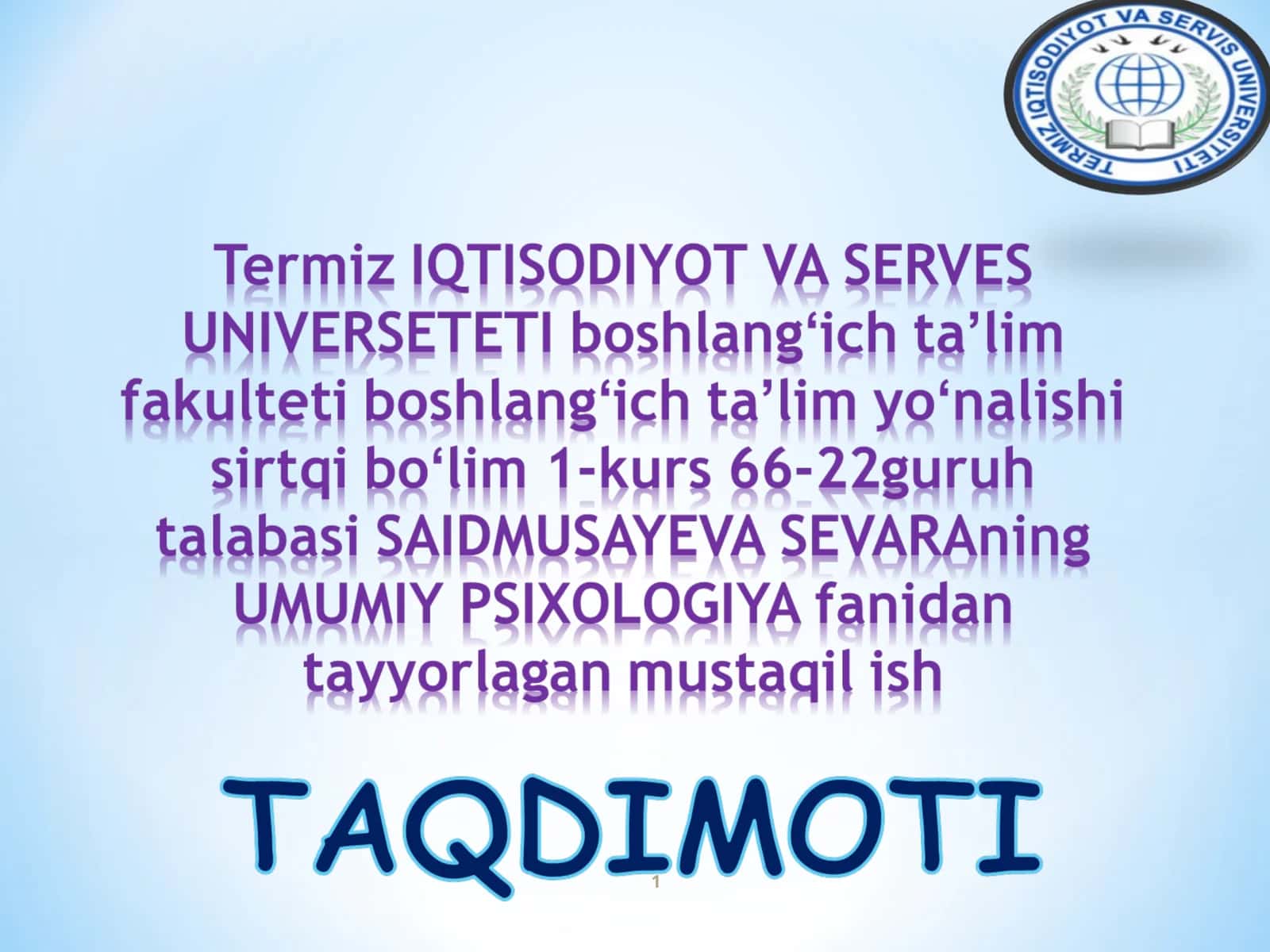 Psixika haqida tushuncha 1