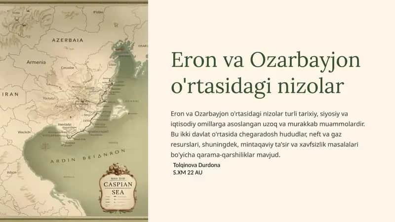 Eron va Ozarbayjon o'rtasidagi nizolar 1