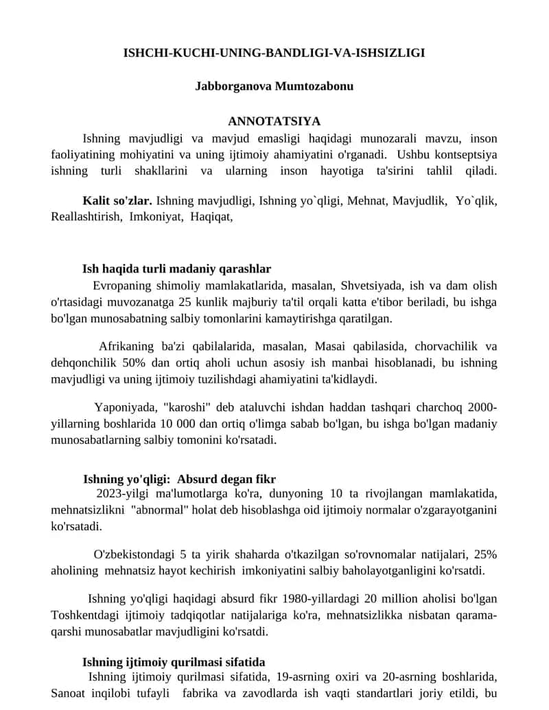 ISHCHI-KUCHI-UNING-BANDLIGI-VA-ISHSIZLIGI 1