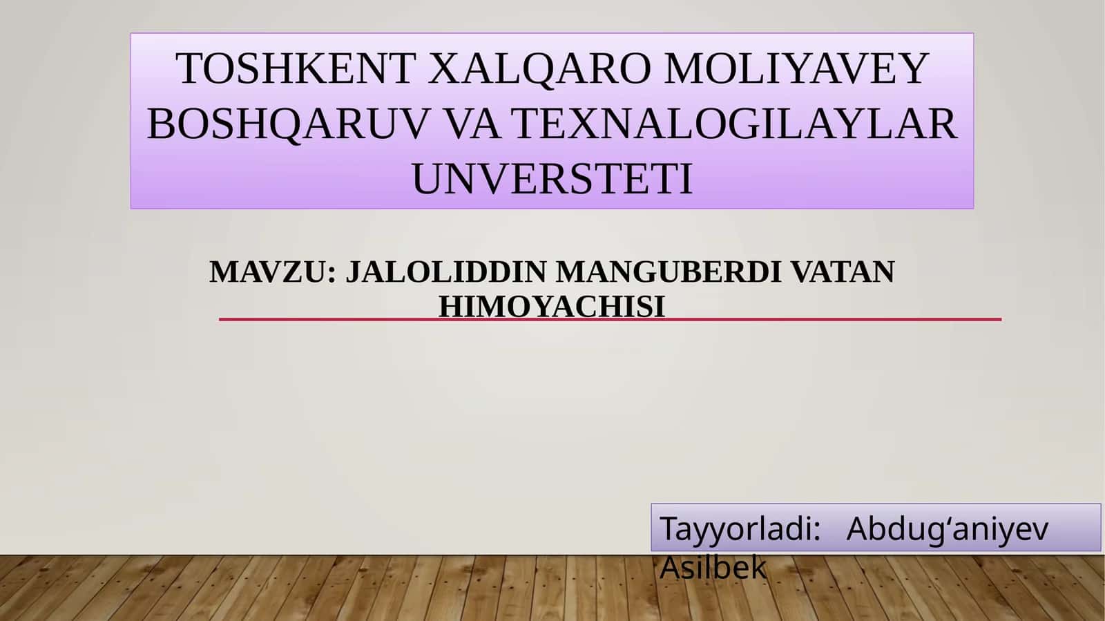 Jaloliddin Manguberdi vatan himoyachisi 1