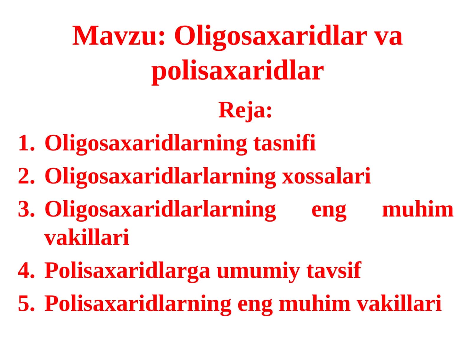 Oligosaxaridlar va polisaxaridlar 1