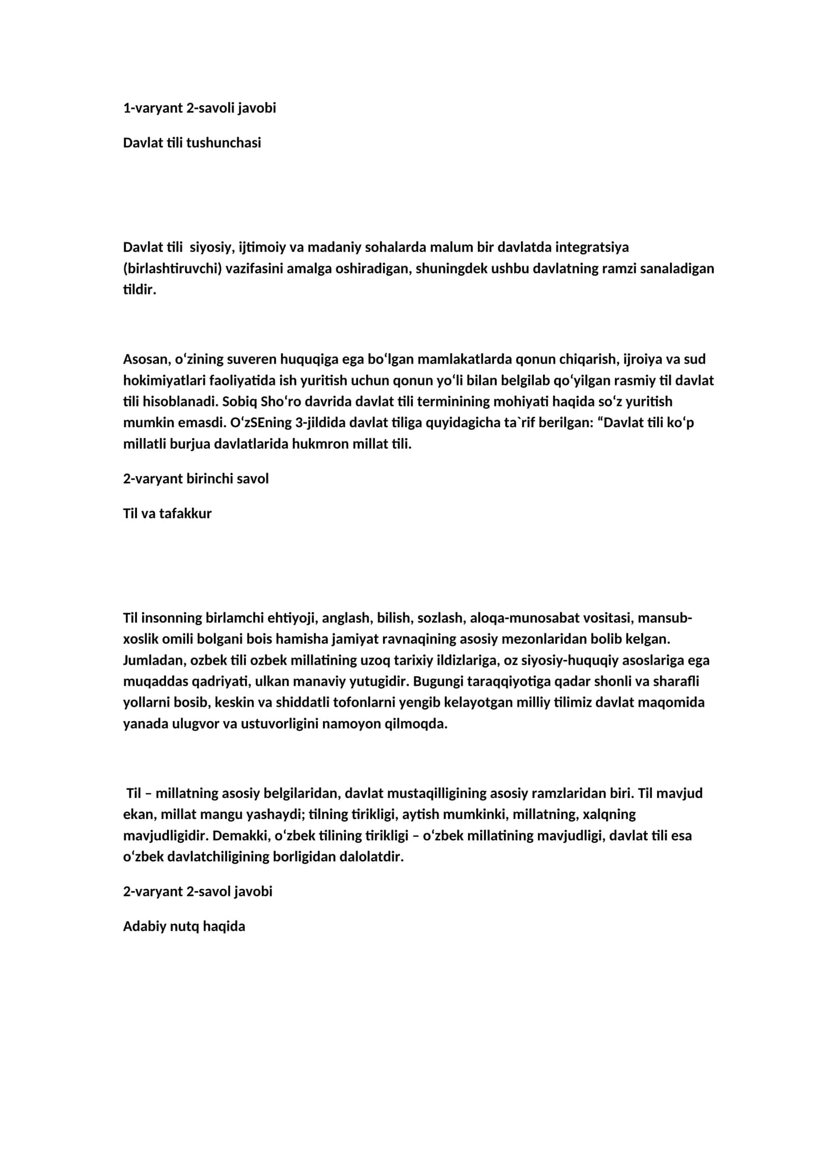 Davlat tili tushunchasi 1