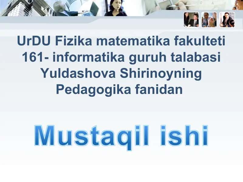 Raxbarlik va boshqaruvchilik usullari 1