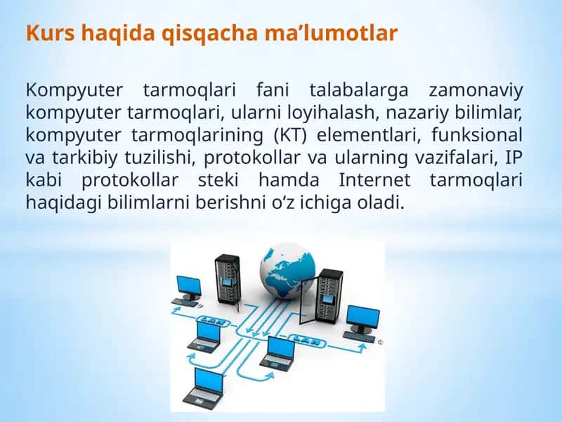 Zamonaviy kompyuter tarmoqlarining rivojlanish tendensiyalari 1