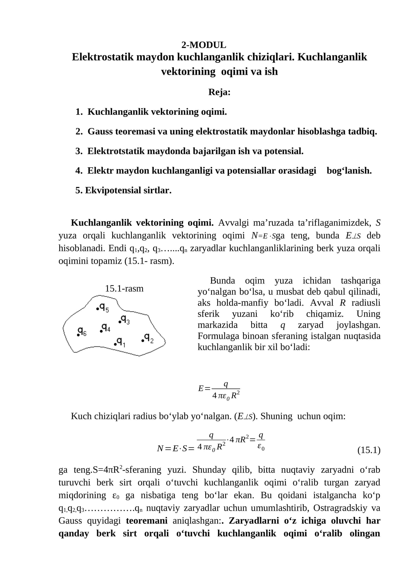 Elektrostatik maydon kuchlanganlik chiziqlari 1