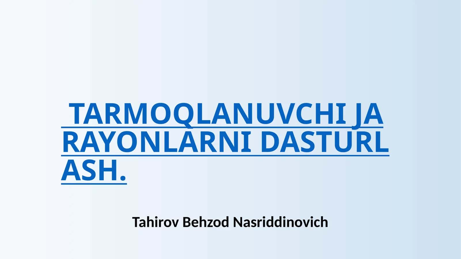 Tarmoqlanuvchijarayonlar 1