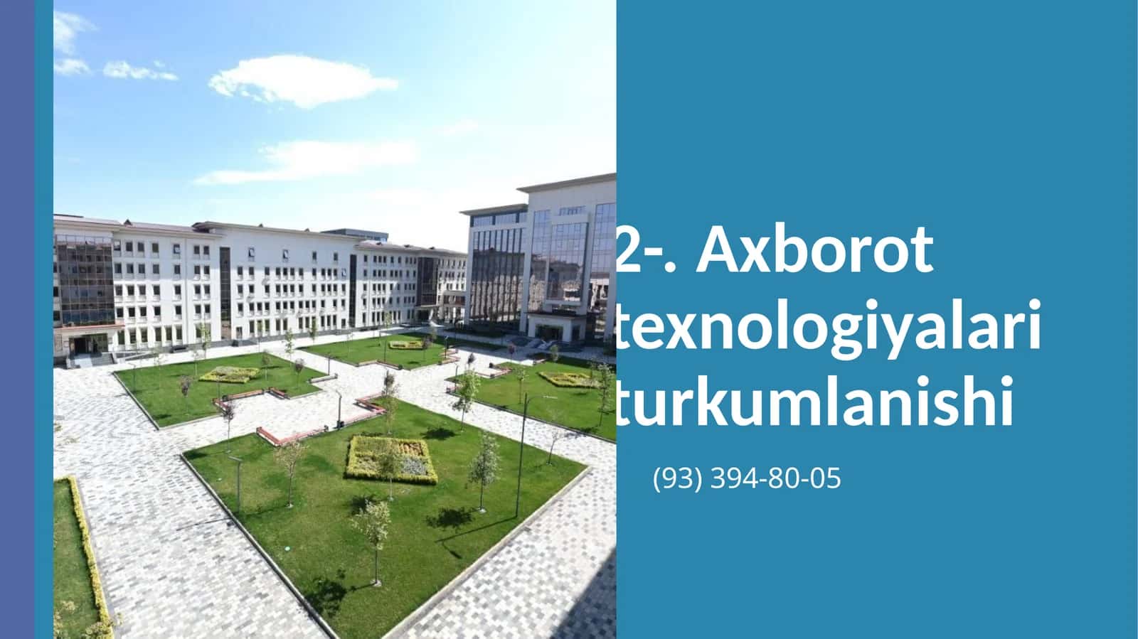 Axborot texnologiyalari turkumlanishi 1