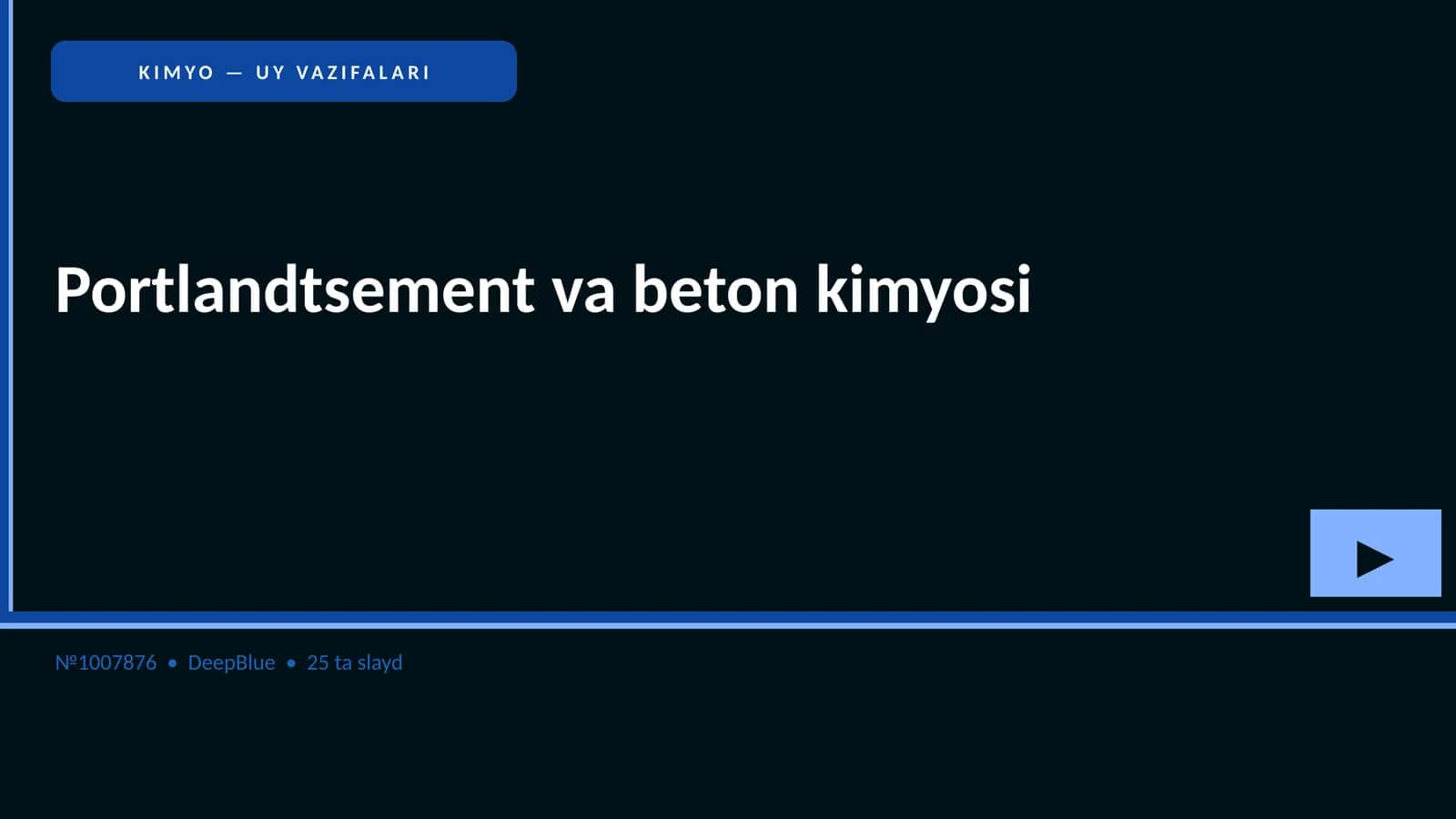 Portlandtsement va beton kimyosi 1