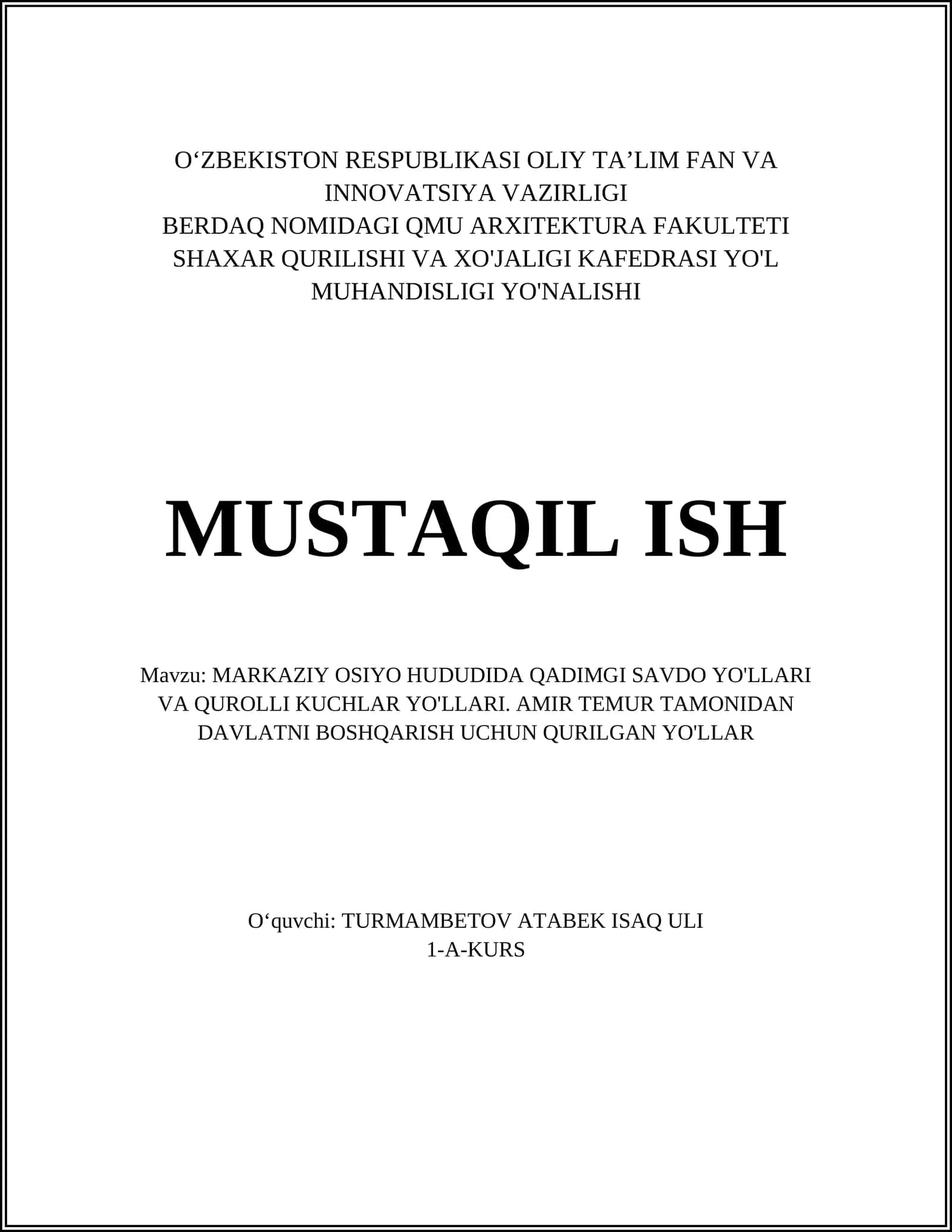 Markaziy Osiyoda Qadimgi Ipak Yo‘li 1